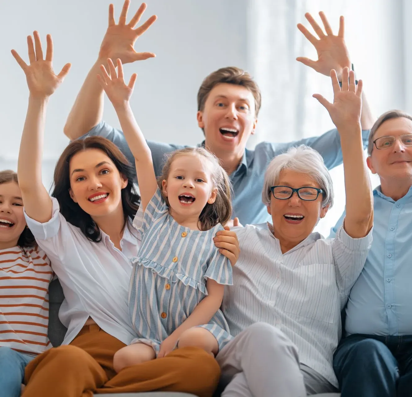 A family together at home